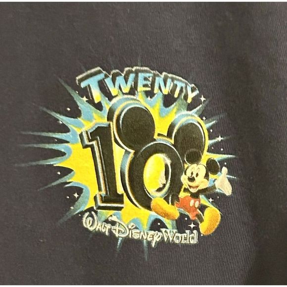 2010 Walt Disney World Souvenir T-shirt Navy Blue Sz Medium- Mickey Donald Goofy - Picture 4 of 9